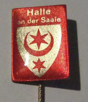 #ad Vintage Original East German Halle an der Saale Lapel Pin $13.81