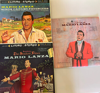 #ad Lot 4 Mario Lanza Vinyl LPs Sings Caruso#x27;s Favorites Student Prince Greatest VG $9.00