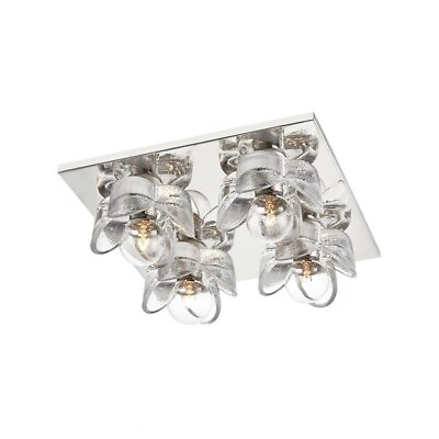 #ad 4 Light Flush Mount in Transitional Style 11 Inches Wide by 3.88 Inches $233.95