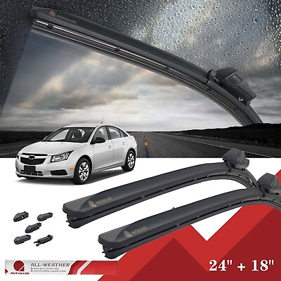 #ad 24quot;amp; 18quot; Front Frameless Windshield Wiper Blades Set For Chevrolet Cruze 11 15 $28.17