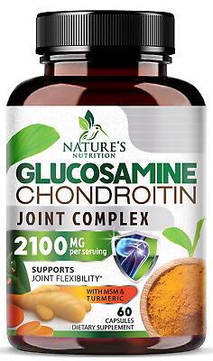#ad Glucosamine Chondroitin Turmeric MSM Triple Strength Joint Support 2100mg $26.42