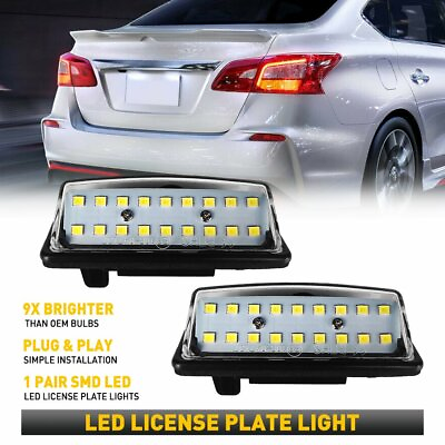 #ad 2X 18 LED License Plate Light 6000K For 2013 2019 Nissan Altima Sentra Maxima $13.99