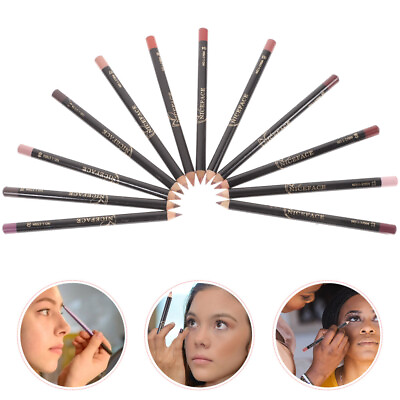 #ad 12 Pcs Colored Lip Shaping Pencil Sweat proof Liner Filling $9.38
