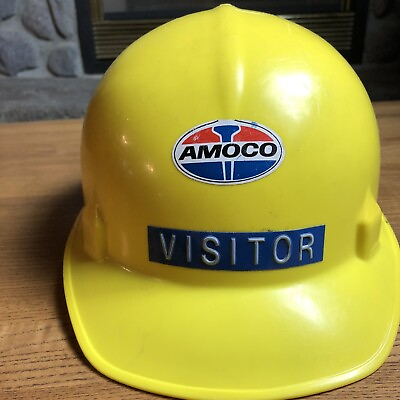#ad Vintage AMOCO Visitor Hard Hat Oil Gas $29.00