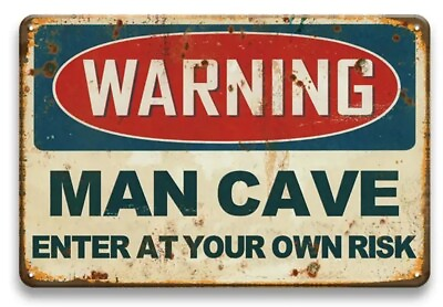 #ad WELCOME TO THE MAN CAVE METAL SIGN MEASURING 8x12 INCHES NEW DECOR $14.95