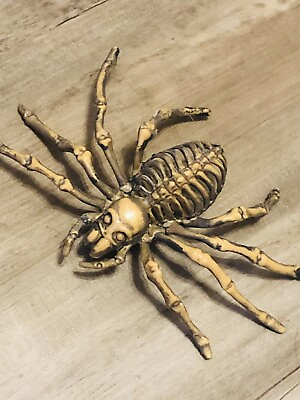 #ad Halloween Skeleton Large Spider Scary Plastic Halloween Decor Dead Bones 8quot; $7.00