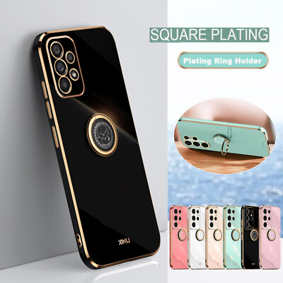 #ad For Samsung A13 A14 A53 A34 A54 A03S Luxury Plating Ring Holder Soft Case Cover $4.39