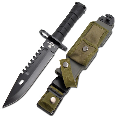 #ad 12quot; Bayonet US Military Tactical Survival Hunting Knife Fixed Blade $41.99