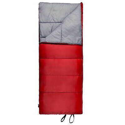 #ad 50 Degree Warm Weather Rectangular Sleeping Bag Red 33quot;x75quot; $13.83