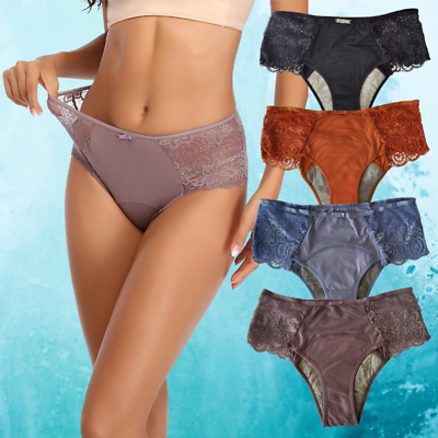 #ad Menstrual Underwear Period Pants Knickers Pack Leakproof Cotton Women Panties GBP 6.99