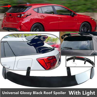 #ad Universal For 2024 Subaru Impreza Rear Window Roof Spoiler Tail Wing W Light $86.99