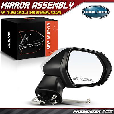 #ad Right White Power Heated Mirror w 7Pin for Toyota Corolla 19 22 Manual Folding $49.99