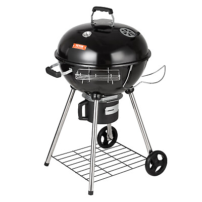 #ad VEVOR 22 inch Kettle Charcoal Grill BBQ Portable Grill Outdoor Barbecue Cooking $130.31