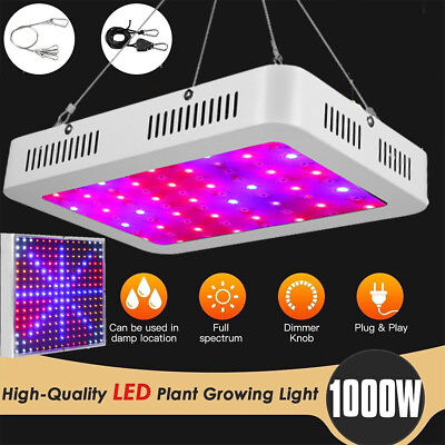 #ad #ad 1000W LED Grow Light Panel Full Spectrum Grow Lamp for Indoor Plant Veg Flower $26.99