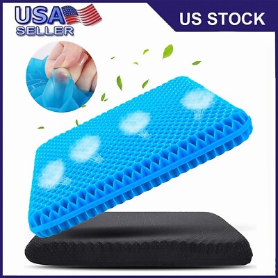 #ad #ad Gel Seat Cushion Double Thick Egg Seat Cushion Non Slip Cover Breathable Design $16.89