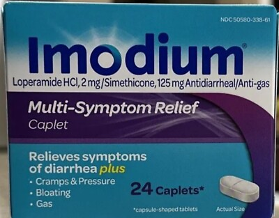 #ad One Imodium Multi Symptom Relief Anti Diarrheal Caplets 24 Tabs Exp 9 2024 $11.99