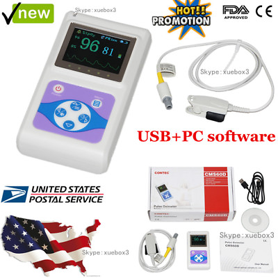 #ad CONTEC OLED Hand held Pulse Oximeter SPO2 Blood Oxygen Monitor USB PC Software $89.00