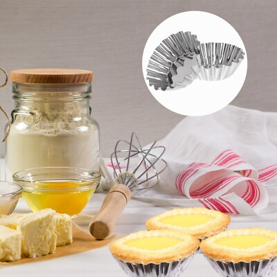 #ad 6 Pcs Tart Tins for Baking Egg Pan Crackers Pasties Bakeware $7.87