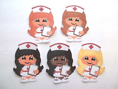 #ad 3D Pick New10 Doctor Nurse Girls Cross African Am Card Scrapbook Embellishment $1.24