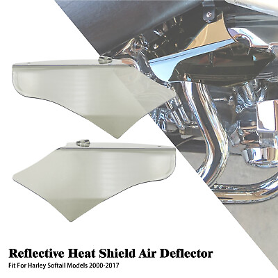 #ad Air Deflectors Smoke Saddle Heat Shield Kit Fits For Harley Softail 2000 2017 $22.49