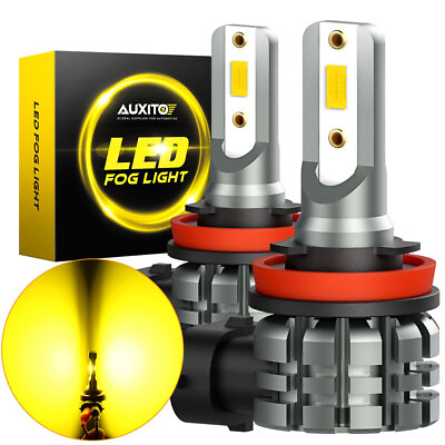 AUXITO Pair H8 H11 H16 LED Fog Light DRL Driving Bulb 4000LM Yellow Super Bright $19.69