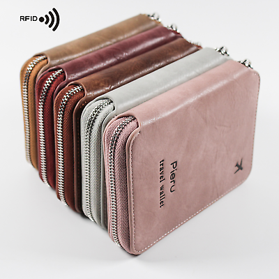 #ad 2024 Zipper RFID ID Credit Card Holder Wallet Pocket Case Anti theft Coin Purse $15.19