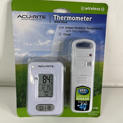 #ad #ad AcuRite Wireless Indoor Outdoor Digital Temperature Thermometer Clock amp; Memory $19.99