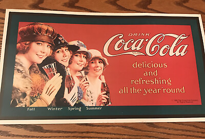 #ad Coca Cola Retro Delicious amp; Refreshing All The Year ‘round. Vintage Looking. $17.23