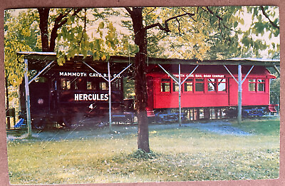 #ad Mammoth Cave National Park Hercules Train Kentucky Vintage KY PC Postcard c1950 $8.98