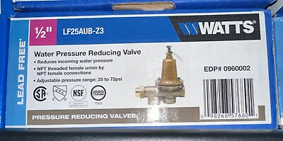 #ad Watts LF25AUB Z3 Pressure Reducing Valve new in box 1 2quot; $92.00
