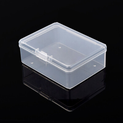 #ad 10Pcs Plastic Storage Box Small Clear Organizer Case Jewelry Container Tool $11.52