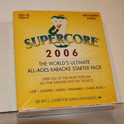 #ad KARAOKE CDG SUPERCORE 2006 OVER 350 MOST POPULAR HITS ON 18 DISCS W song list $24.99