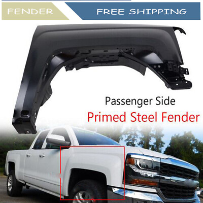 #ad 1PC Fender For 2014 2018 Silverado 1500 Custom Front Passenger Side Primed Steel $414.16
