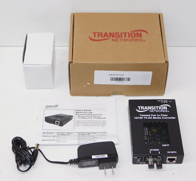 #ad New Transition Networks Twisted Pair Fiber 10 100 TX SX Media Converter Module $15.00