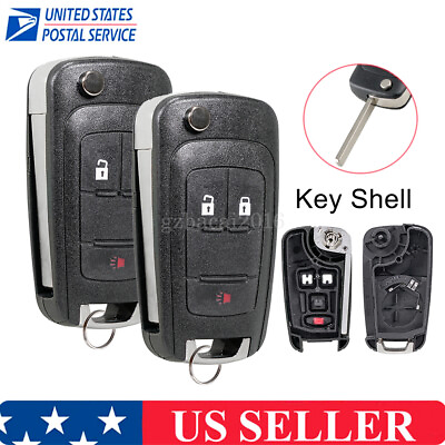 #ad 2 For 2016 2017 2018 Chevrolet Spark Remote Key Fob Case Shell Cover 3 Button $9.85