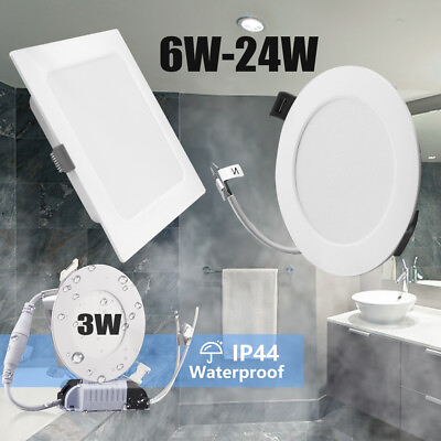 #ad 3W 6W 9W 12W 18W 24W LED Recessed Ceiling Panel Down Lights Slim Lamp Fixture US $8.99