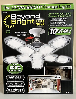 #ad Beyond Bright Super Nova LED Light Ultra bright 10 Panels New $28.99