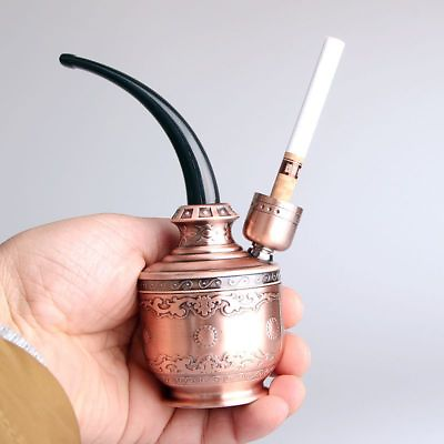 #ad new copper Water Smoke Bottle Water Smoke Pipe portable Smoke Rod Filter Pipe AU $16.78