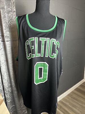 #ad Boston Celtics #0 Jayson Tatum Jersey Black Green X Large Fanatics $65.00
