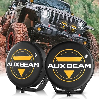 #ad AUXBEAM Black LED Pods Protective Cover Fit 9quot;inch Round Off Road Driving Lights $27.98
