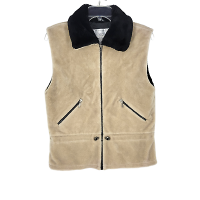 #ad Nils Resort Collection Women#x27;s Sherpa Fleece Zip Up Sleeveless Vest Medium Lined $15.73