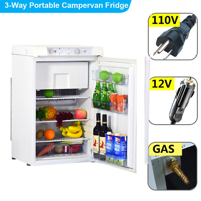 #ad SMAD 3 Way Propane Gas Refrigerator with Top Freezer Truck 3.5 Cu Ft Off grid RV $939.06