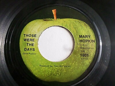 #ad Mary Hopkin Those Were The Days Turn Turn Turn 45 1968 Apple Vinyl Record $4.00