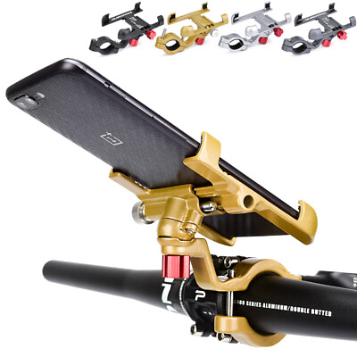 360° Aluminium Motorcycle Handlebar Cell Phone Mount Holder Bicycle GPS Bracket $13.98