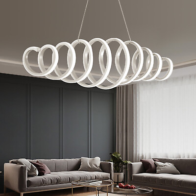 #ad Modern Acrylic LED Chandelier S shape Pendant Light Ceiling Lamp Lamps 2 Color✔ $67.20