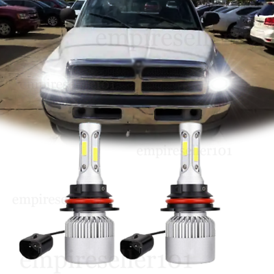 #ad For Dodge Ram 1500 2500 1994 2001 LED Headlight High Low Beam Bulbs White Combo $16.56