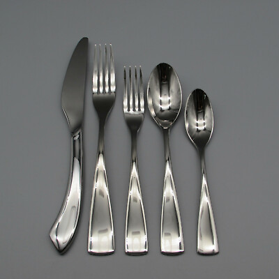 #ad Oneida Stainless Curva 5pc Place Setting New $41.99