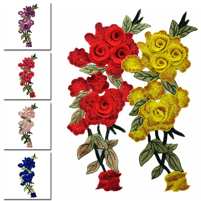 #ad 1pc Lace Flower Embroidery Appliqued Sewing Trims Patch Scrapbooking Accessory AU $4.79