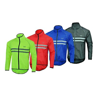 #ad Mens Cycling Jacket High Visibility Waterproof Running Top Rain Coat S to 2XL $18.49