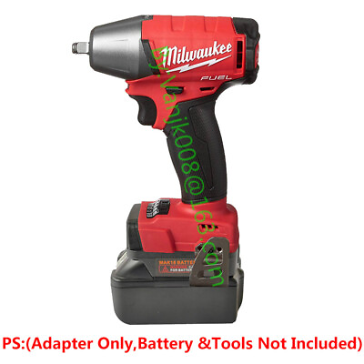 #ad 1x Makita 18V BL18 LXT Series Li Ion Battery To Milwaukee M18 RED Tools Adapter $19.86